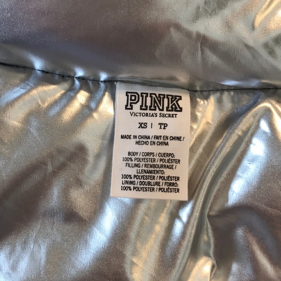 Pink Silver Puffy Vest XS NWOT - Picture 8 of 8